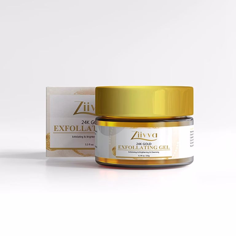 24K Gold Exfoliating Gel – Face Scrub & Body Peeling – 100% Pure Gold Face Scrub & Exfoliator – Skin Care Facial, Exfoliating Gel for Dark Spots – Gentle Scrubber Wash
