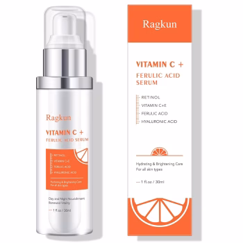 Vitamin C 20% Serum, CE Ferulic Acid, Hyaluronic Acid, Retinol, Dark Spot Remover for Face Hydrate & Plump Skin Care Anti Aging Wrinkle Brightening-1 Fl Oz.