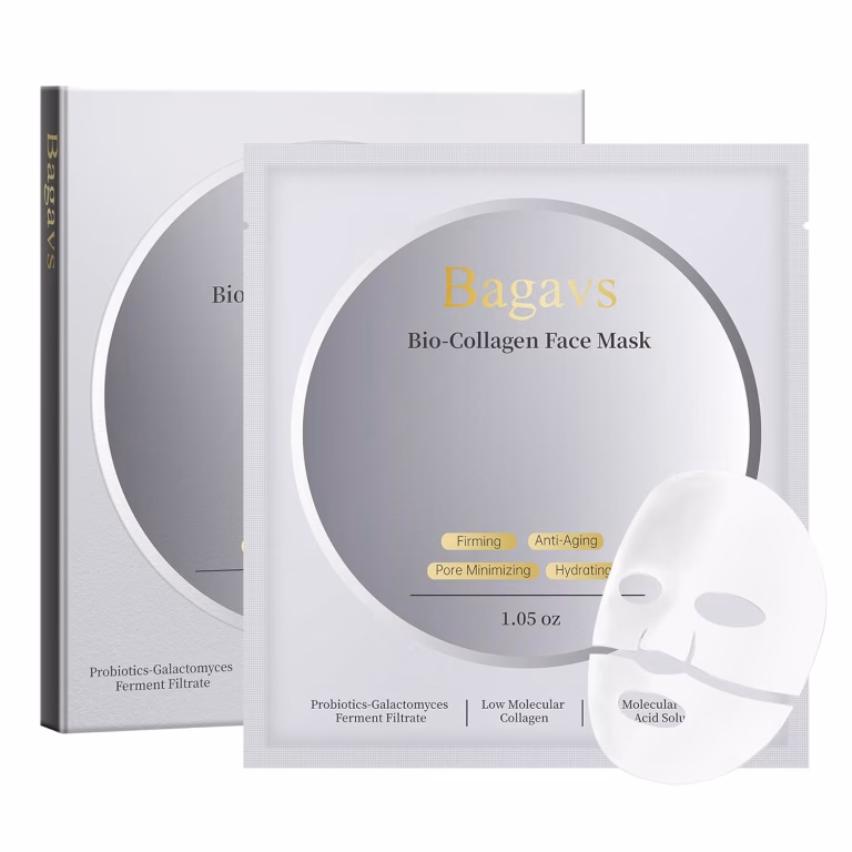 Bio-Collagen Overnight Hydrating Face Mask with Deep Collagen for Skin Care, Anti-Wrinkle Lifting, 30g x 4ea