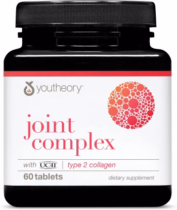 Youtheory Joint Complex with UC-II – Collagen Type 2 for Joints – Collagen Supplement – with Boswellia Extract, Ginger & Turmeric – Offers Joint Support* – Dairy, Soy & Gluten Free – 60 Tablets